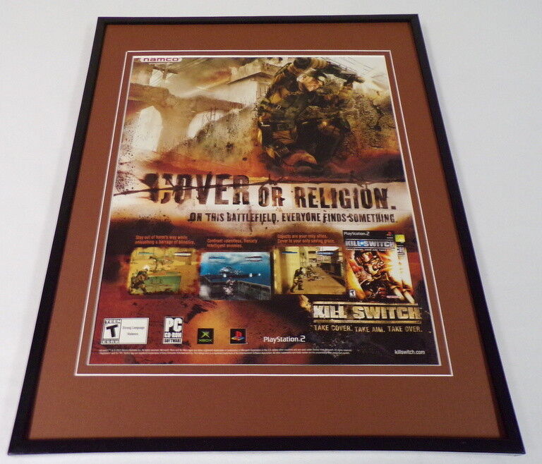 Kill Switch 2004 XBox PS2 Framed 11x14 ORIGINAL Advertisement