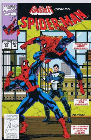 Spiderman #33 ORIGINAL Vintage 1993 Marvel Comics Punisher