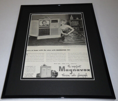 Lizabeth Scott 1951 Magnavox TV Framed 11x14 ORIGINAL Vintage Advertisement