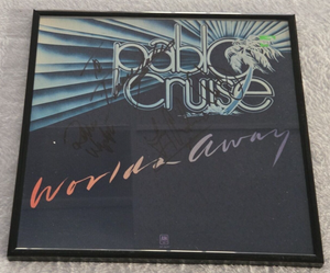 Pablo Cruise Signed Framed World Away Record Album In Person