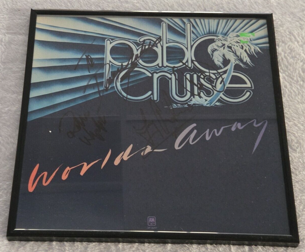 Pablo Cruise Signed Framed World Away Record Album In Person