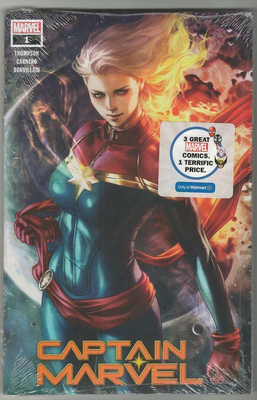 Captain Marvel #1 2020 Walmart Exclusive Marvel Comics 3 Pack  