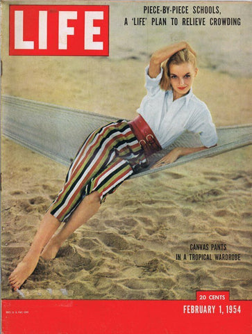 ORIGINAL Vintage Life Magazine February 1 1954 Canvas Pants