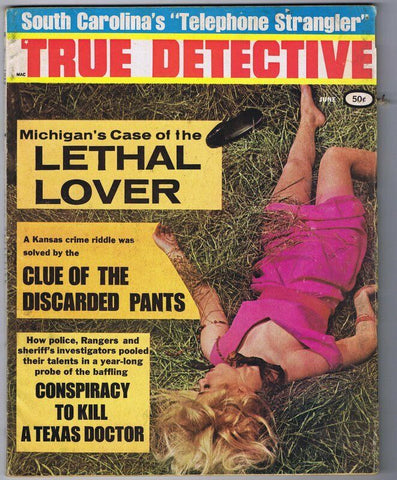 ORIGINAL Vintage June 1968 True Detective Magazine GGA