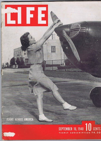 ORIGINAL Vintage September 16 1940 Life Magazine Flight Across America