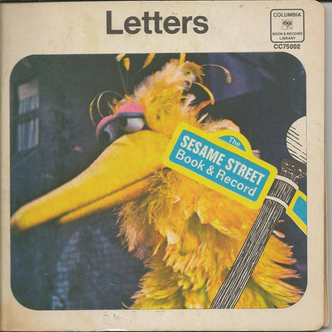 ORIGINAL Vintage 1970 Sesame Street Letters Book and Record Big Bird