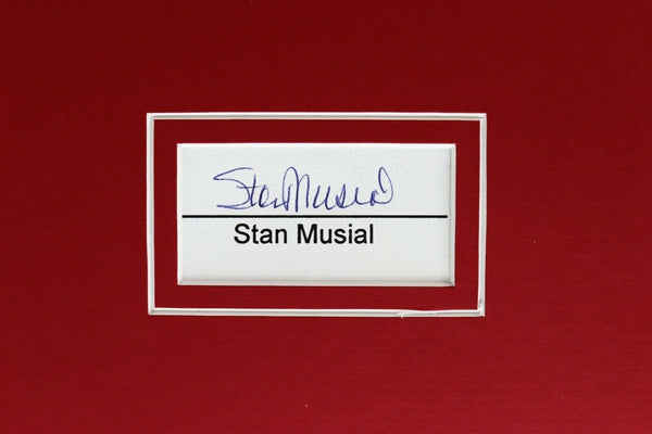 Stan Musial Signed Framed 16x20 Photo Display PSA/DNA 1955 Cardinals