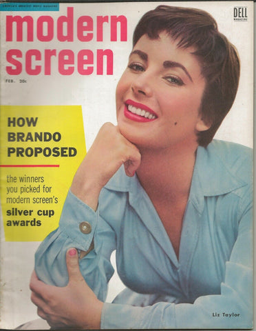 ORIGINAL Vintage February 1955 Modern Screen Magazine Elizabeth Taylor