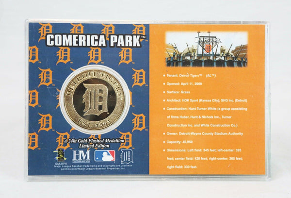 Detroit Tigers Comerica Park Highland Mint MLB 24K Gold Overlay Coin