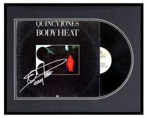 Quincy Jones Signed Framed 1974 Body Heat Vinyl Record Album Display