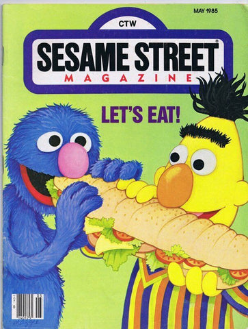 ORIGINAL Vintage Sesame Street Magazine May 1985 Grover Bert Cover