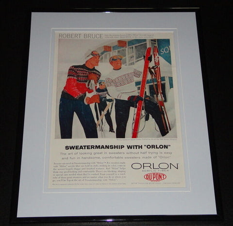 1959 Dupont Orlon 11x14 Framed ORIGINAL Vintage Advertisement