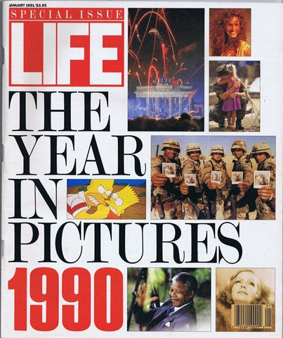 ORIGINAL Vintage Life Magazine January 1991 Year in Pictures The Simpsons