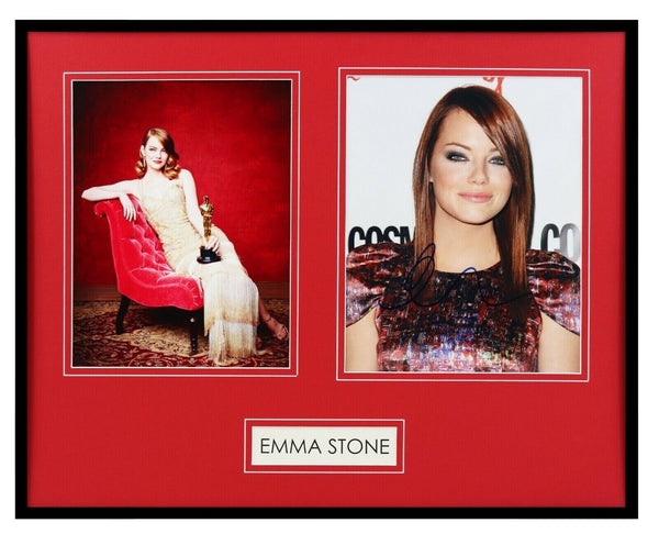 Emma Stone Signed Framed 16x20 Photo Set La La Land