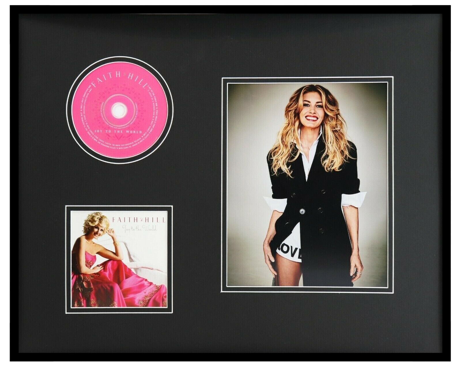 Faith Hill Framed 16x20 Joy to the World CD & Photo Display