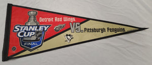 2008 Stanley Cup Detroit Red Wings Pittsburgh Penguins 12x30 Pennant