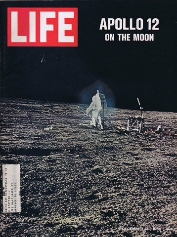 ORIGINAL Vintage Life Magazine December 12 1969 Apollo 12 on the Moon