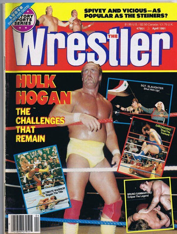 ORIGINAL Vintage April 1991 The Wrestler Magazine Hulk Hogan