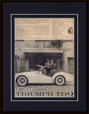 1957 Triumph TR Framed 11x14 ORIGINAL Vintage Advertisement 