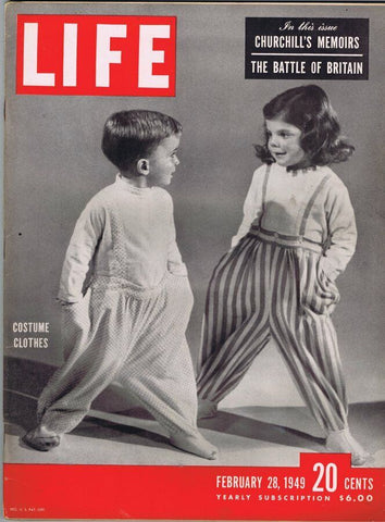 ORIGINAL Vintage Life Magazine February 28 1949 Costume Clothes