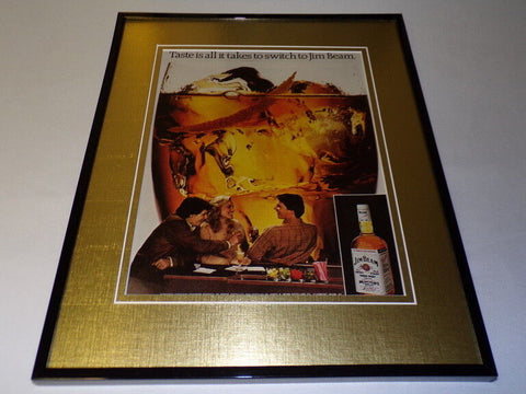 1982 Jim Beam Bourbon Framed 11x14 ORIGINAL Advertisement