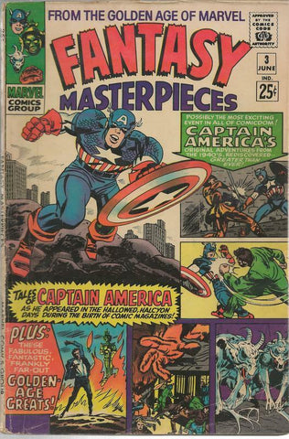 Fantasy Masterpieces #3 ORIGINAL Vintage 1966 Marvel Comics Captain America