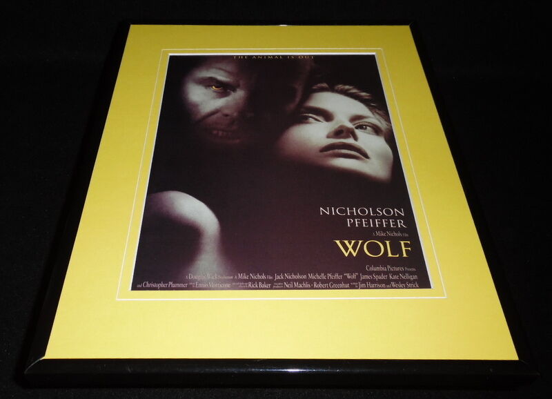 Wolf 1994 Framed 11x14 ORIGINAL Advertisement Jack Nicholson Michelle Pfeiffer