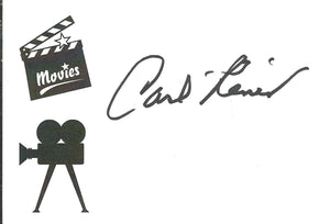 Carl Reiner Signed Index Card Comedy Legend