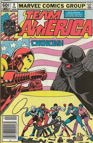 Team America #9 ORIGINAL Vintage 1983 Marvel Comics Iron Man