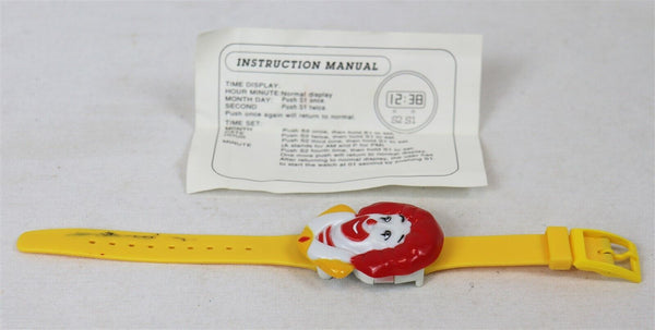 VINTAGE 1980s McDonald's Ronald McDonald Flip Watch