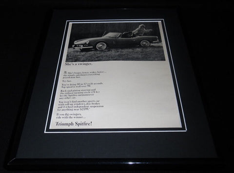 1964 Triumph Spitfire Framed 11x14 ORIGINAL Vintage Advertisement