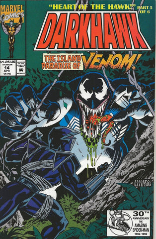 Darkhawk #14 ORIGINAL Vintage 1992 Marvel Comics Venom