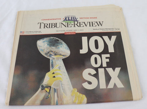 Feb 2 2009 Pittsburgh Tribune Review Steelers Super Bowl 43 Santonio Holmes