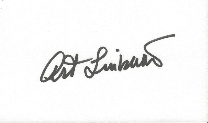 Art Linkletter Signed 3x5 Index Card Kids Say the Darndest Things