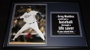 Greg Maddux Padres Braves Framed 12x18 Photo & Quote Display 