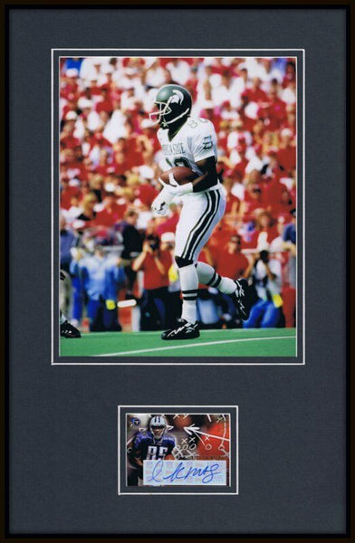 Derrick Mason Signed Framed 11x17 Photo Display TOPPS Michigan State Titans