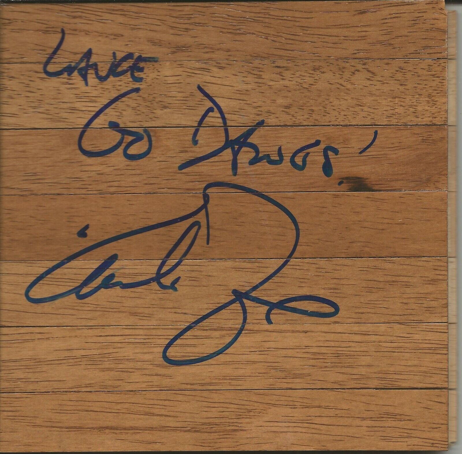 Mark Fox Signed 6x6 Floorboard Georgia Go Dawgs Inscription