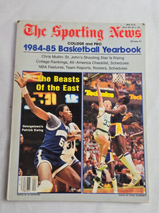 1984-85 Sporting News Basketball Yearbook Patrick Ewing Larry Bird