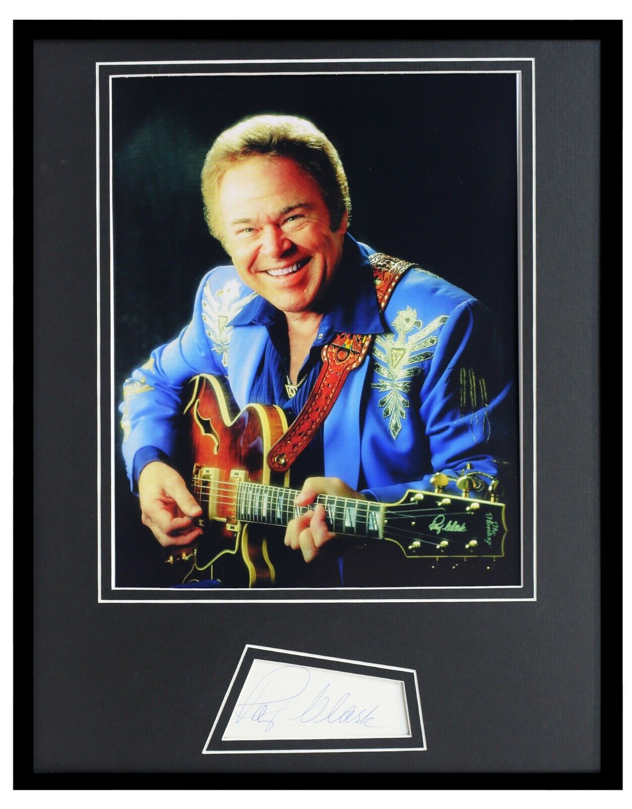 Roy Clark Signed Framed 11x14 Photo Display 