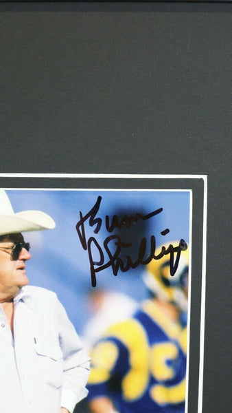 Coach Bum Phillips Signed Framed 16x20 Photo Display JSA Oilers