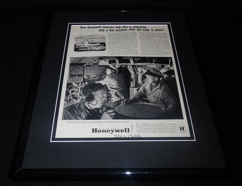 1951 Honeywell Controls / Submarine Framed 11x14 ORIGINAL Vintage Advertisement