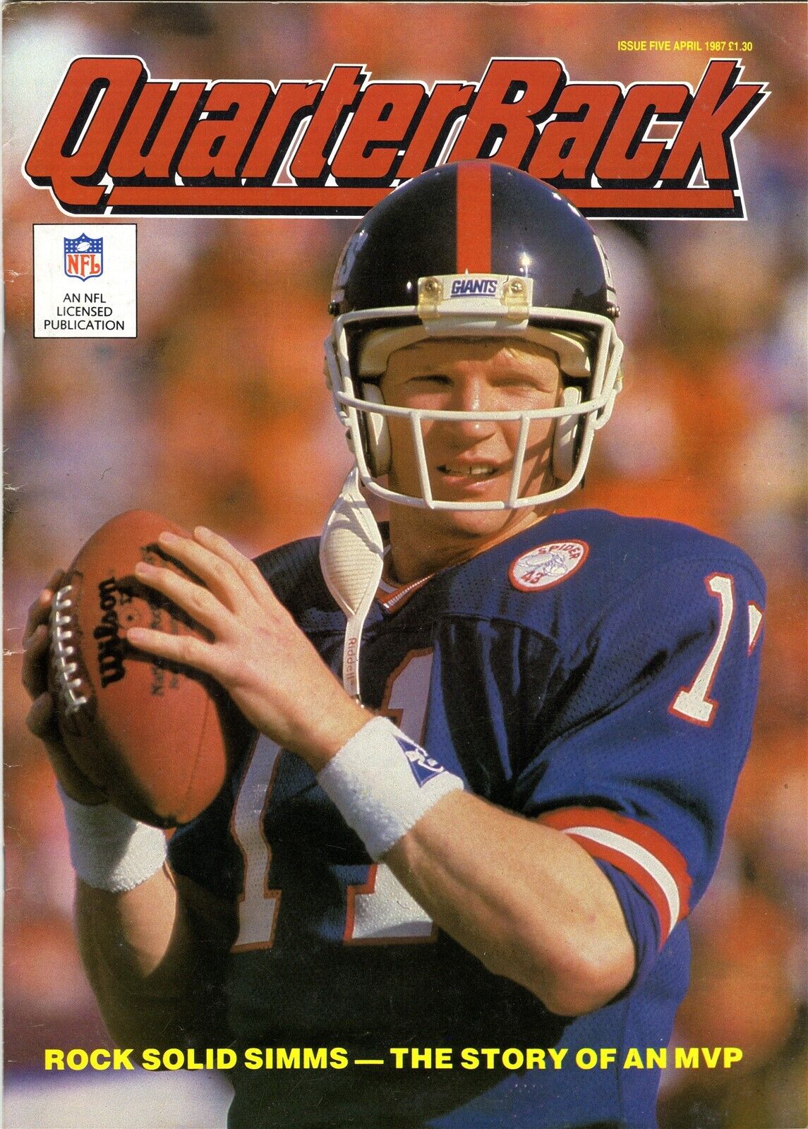 VINTAGE Apr 1987 NFL Quarterback Magazine Phil Simms Giants