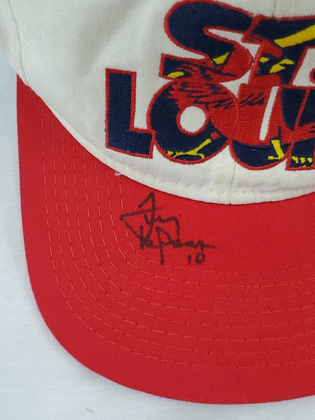 Tony LaRussa Signed VINTAGE St Louis Cardinals #1 Apparel Hat Cap