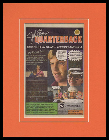 John Elway's QB 1988 NES Nintendo 11x14 Framed ORIGINAL Vintage Advertisement