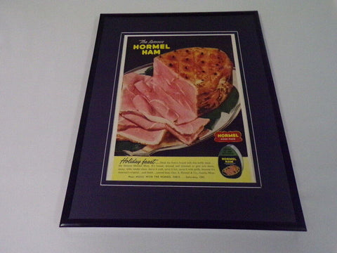 1951 Hormel Ham Framed 11x14 ORIGINAL Vintage Advertisement