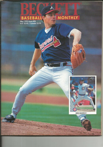 ORIGINAL Vintage May 1993 Beckett Baseball Card Magazine Greg Maddux