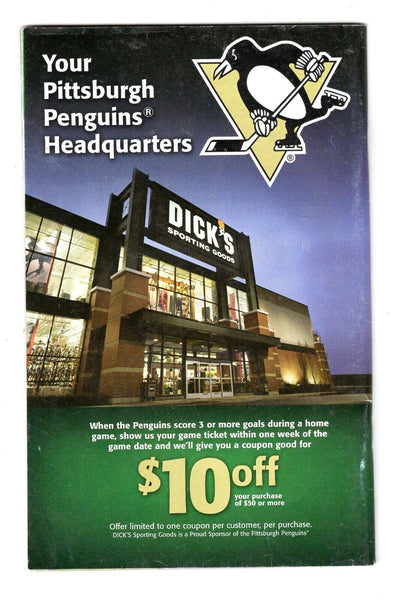 VINTAGE Jan 20 2009 Pittsburgh Penguins Carolina Program All Star Game Cover