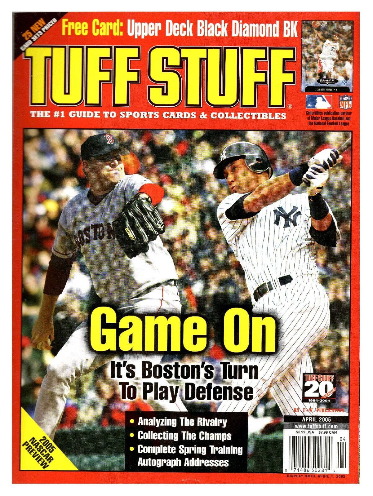 Apr 2005 Tuff Stuff Magazine Derek Jeter Curt Schilling