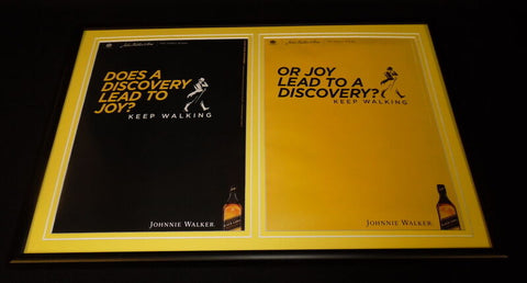 2015 Johnnie Walker Scotch Framed 12x18 ORIGINAL H&M Advertising Display 