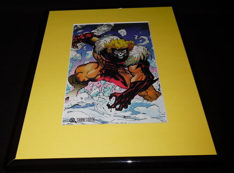 Sabretooth X Men Marvel Masterpiece ORIGINAL 1994 Framed 11x14 Poster Display 